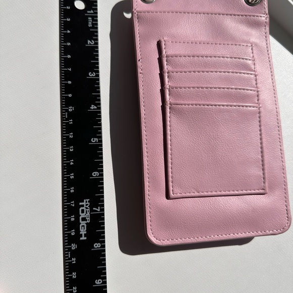 Lightly Used Credit Card and Phone Cross Body Wallet -Pink - Picture 4 of 6